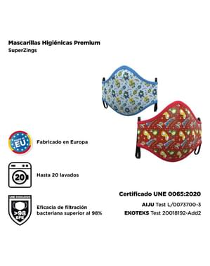 Mască Super Zings  albastru și roșu pentru copii(2 unități)