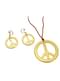 Women's Gold Hippy Pendant and Earrings