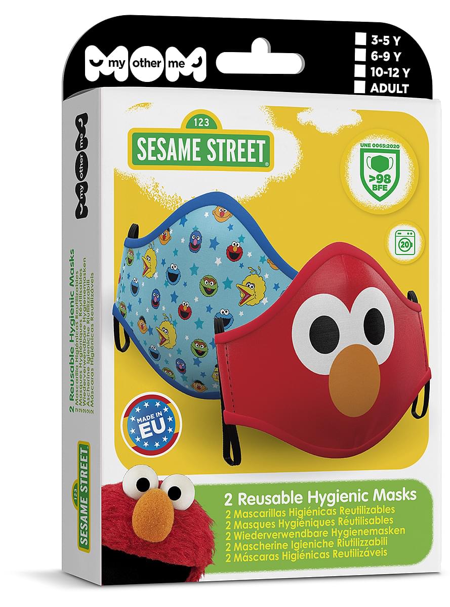 Sesamstraße Mund-Nasen-Maske für Kinder (2 Stück)
