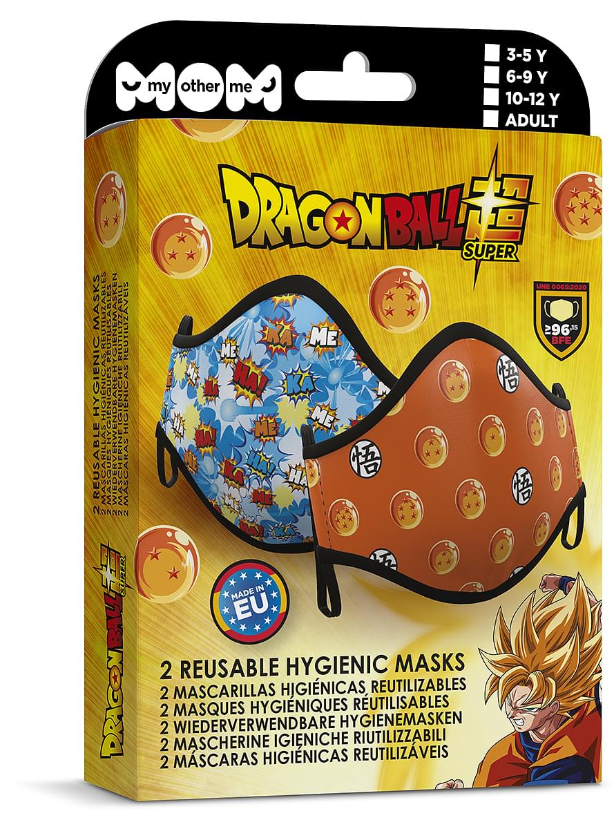 Dragon Ball Mund-Nasen-Maske für Kinder (2 Stück)