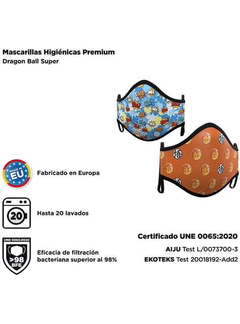 Máscara de Dragon Ball para adulto (2 unidades)