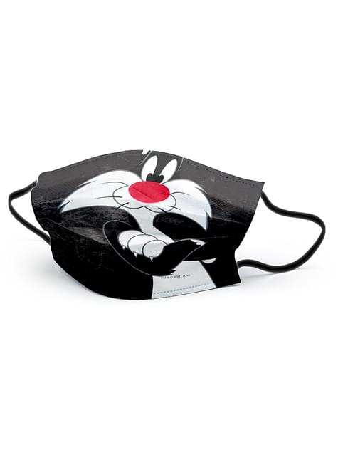 Sylvester The Cat Face Mask For Kids Looney Tunes Express Delivery 