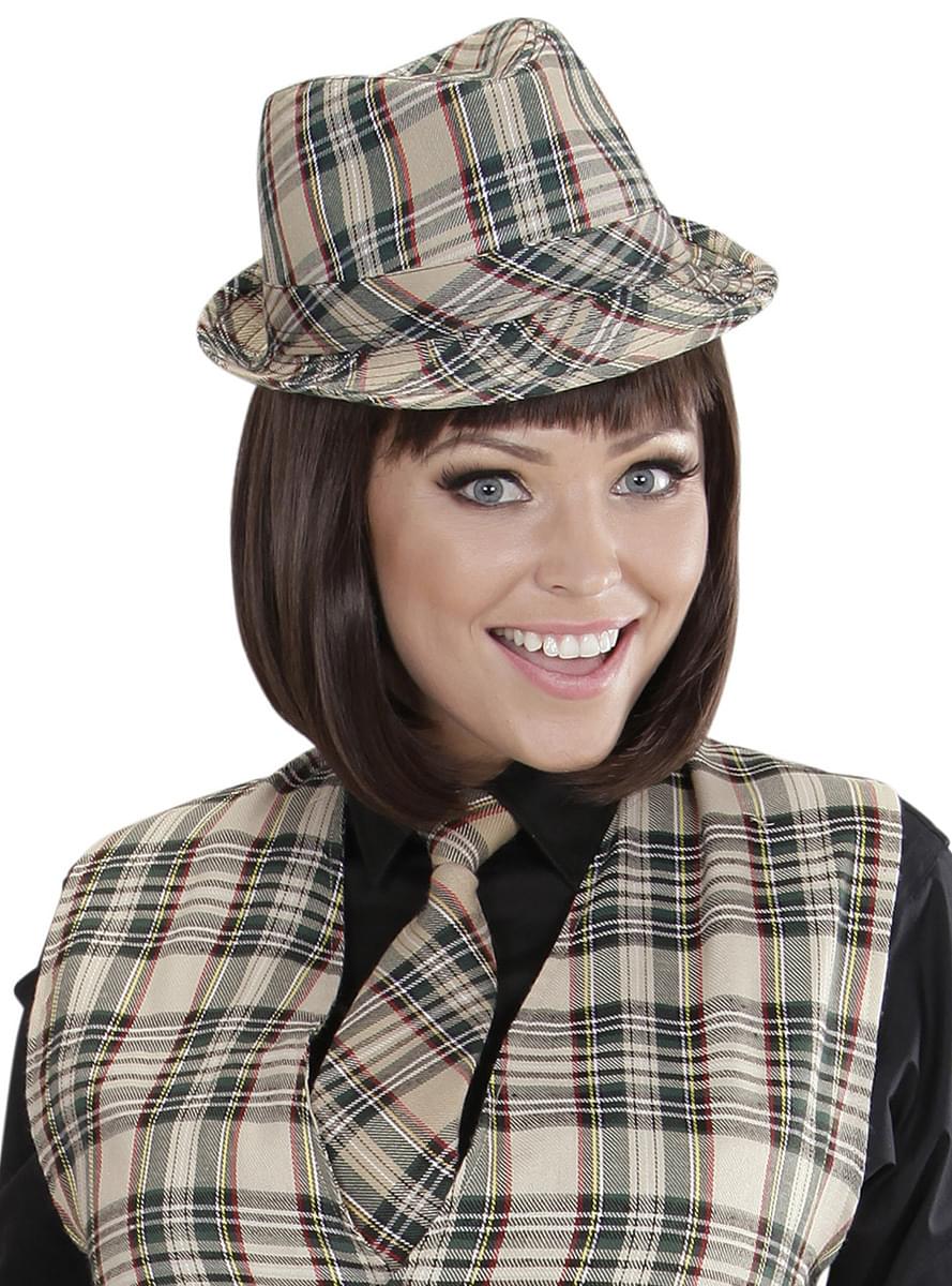 Cappello a quadretti per adulto