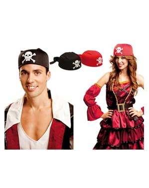 Bandana pirata roja para adulto