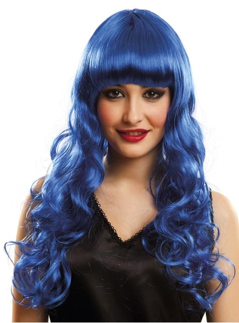 Wirwar markering lijden Long Blue Wig for Women. The coolest | Funidelia
