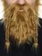 Barba e bigode ruivas viking para adulto