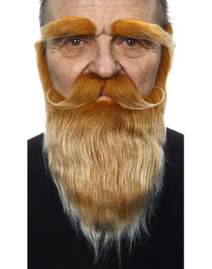 Adult's Red Beard, Moustache and Eyebrows