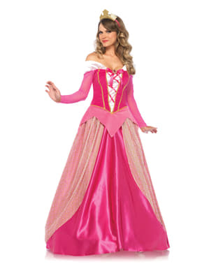 Elegant Prinsesse Fuksia Kostyme til Dame