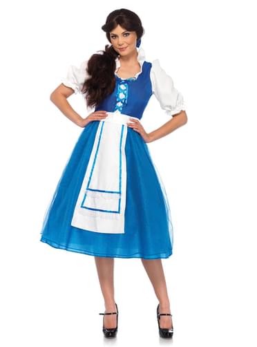 Die schöne Belle in Arbeitstracht Kostüm für Damen