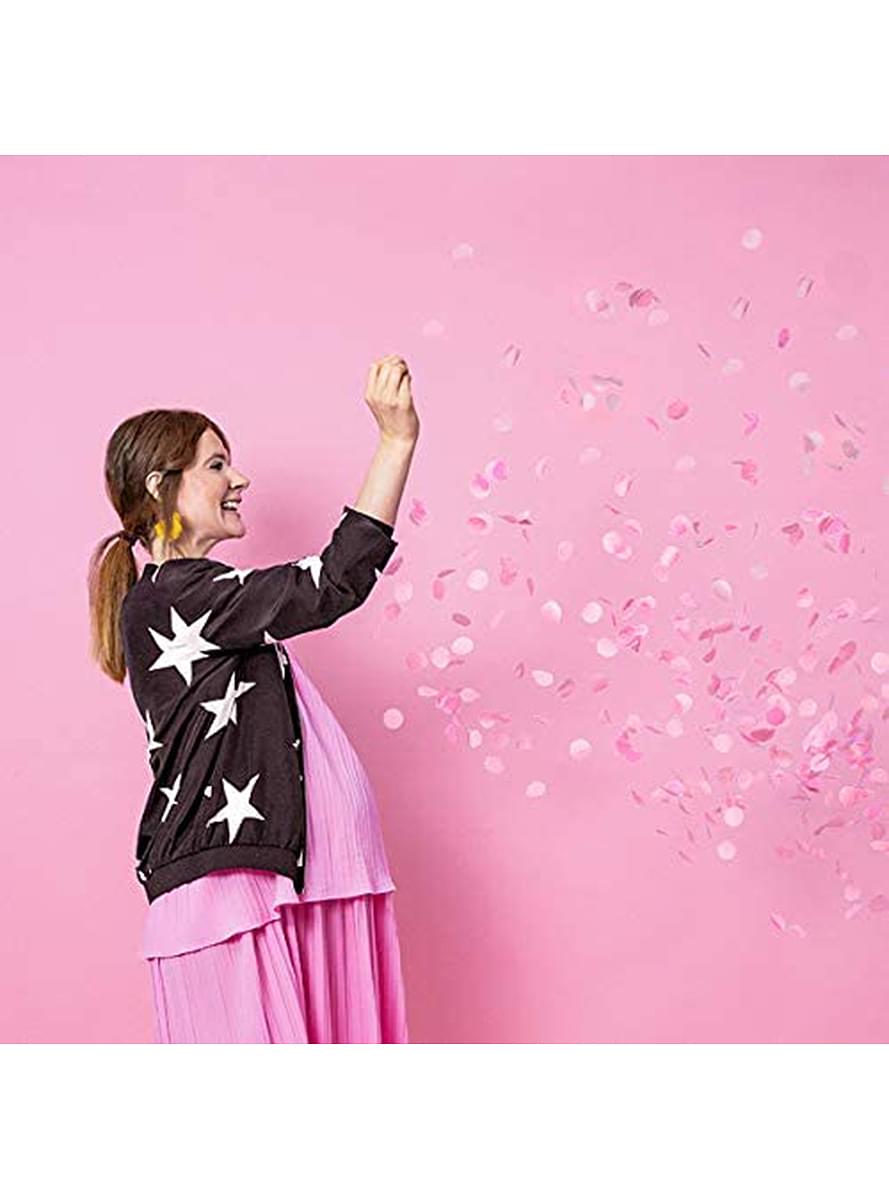 Latexballong med rosa konfetti 