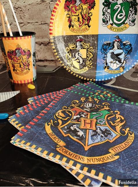 Kit Decoration Table Anniversaire Harry Potter Maisons 8 Personnes Pour Fetes Et Anniversaires Funidelia