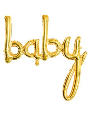 Baby ballong i rosegull (73 cm)