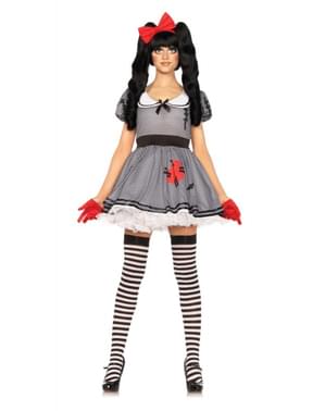 Costume da bambola con corda a ricarica per donna