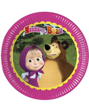 8 platos de Masha y el Oso (20 cm)