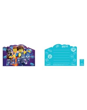 6 inbjudningskort Lego the Movie 2