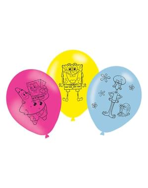 6 Bob SpongeBob Luftballons