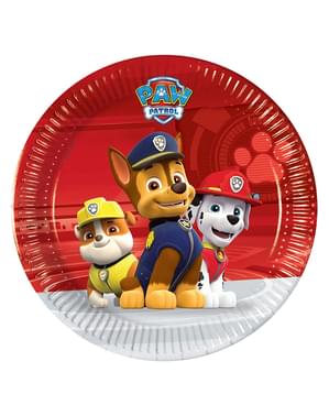 8 Paw Patrol Plates (20cm) - Ready For Action