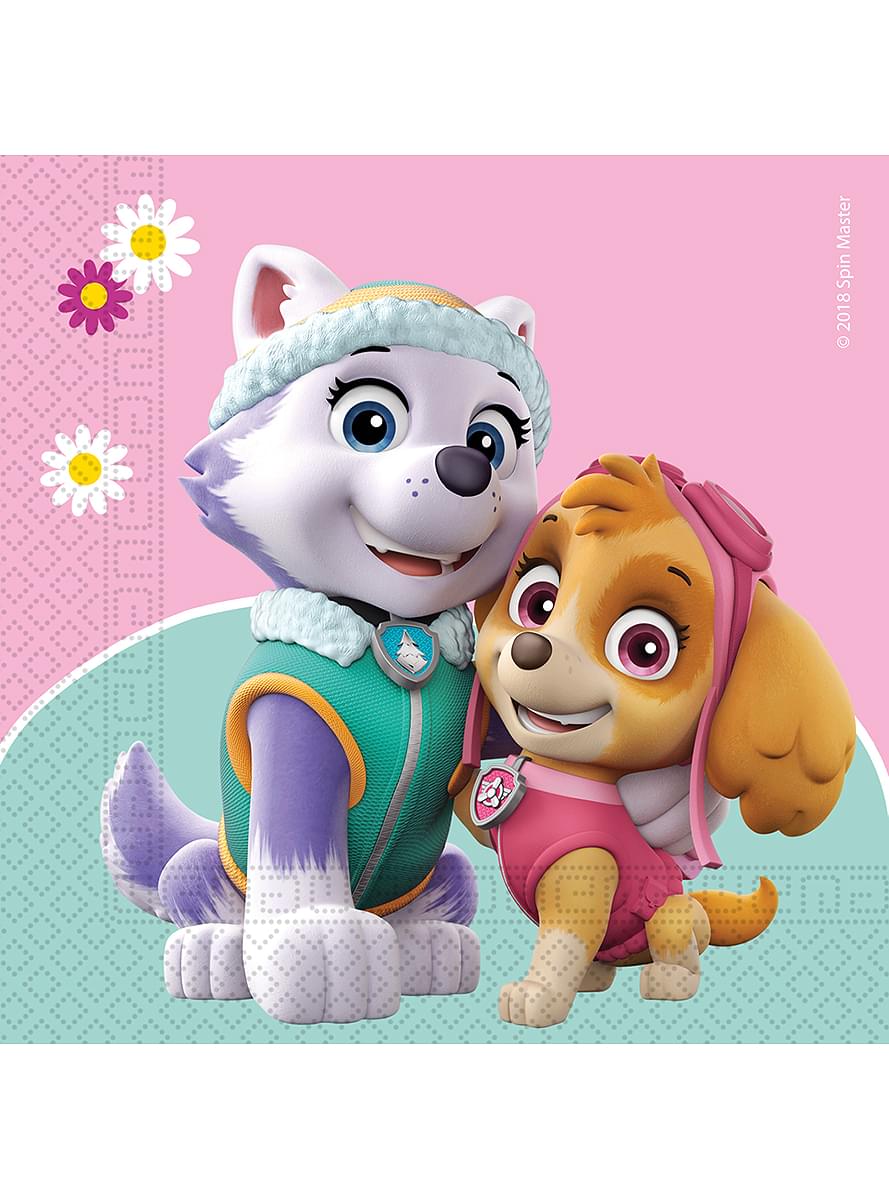 20 Paw Patrol Skye & Everest szalvéták (33x33cm)