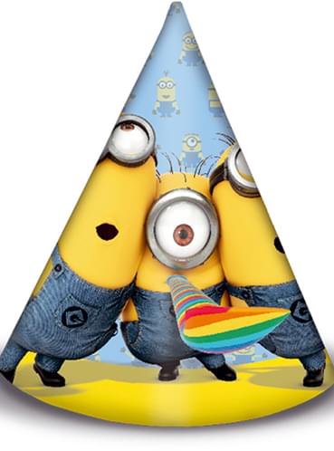 6 Chapeaux Anniversaire Minions Lovely Minions Pour Fetes Et Anniversaires Funidelia