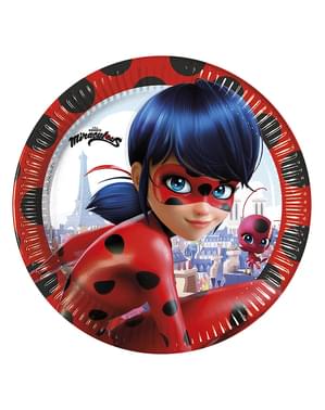 8 assiettes Ladybug (23 cm) - Miraculous : Les Aventures de Ladybug et Chat Noir