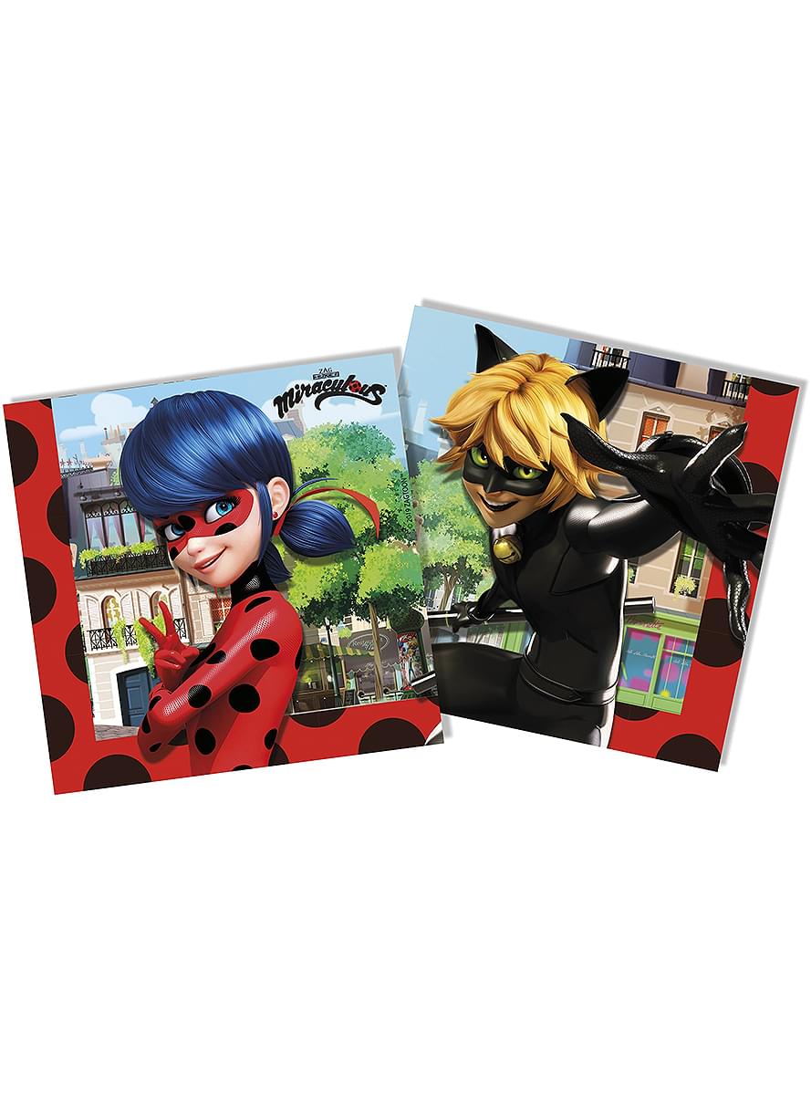 20 Ladybug napkins (33x33 cm) - Miraculous Ladybug