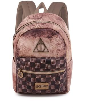 Mochila de Harry Potter e os Talismãs da Morte castanha