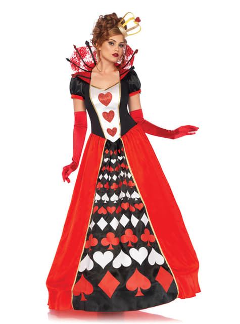 Elegantes Königin der Herzen Kostüm für Damen