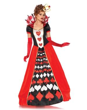 Disfraz de reina de corazones señorial para mujer