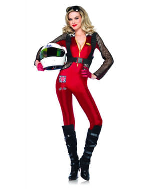 Racing pilot sexy kostuum voor vrouw