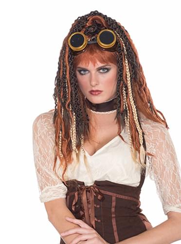 Perruque Steampunk avec tresses femme