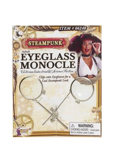 Aikuisten Steampunk-monokkeli silmälaseja varten