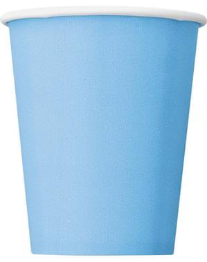 8 bicchieri azzurro pastello - Linea Colori Basic