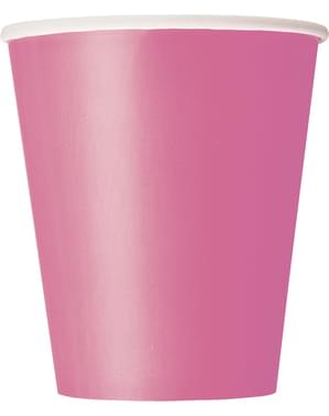 8 fuchsiově růžových kelímků - Línea Colores Básicos