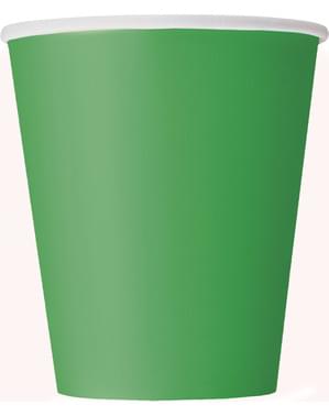 8 pohár smaragdzöld - Alap Színek sorozat