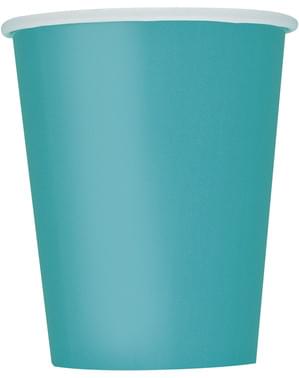 8 bicchieri turchesi - Linea Colori Basic