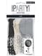 6 x “18” Balloons in Black, Silver and White (30cm) - Black & Silver Glitz