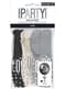 6 x “50” Balloons in Black, Silver and White (30cm) - Black & Silver Glitz