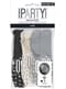 6 x “80” Balloons in Black, Silver and White (30cm) - Black & Silver Glitz