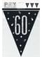 Černá vlajkosláva “60” - Black & Silver Glitz