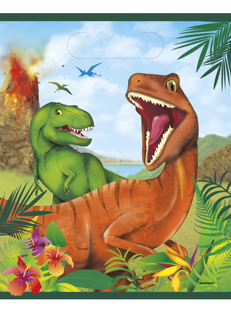 8 bolsas para chucherías de dinosaurios - Dinosaur