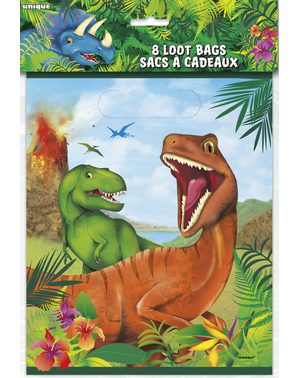 8 Dinosaurier Süßigkeitentüten - Dinosaur