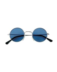 Hippie Brille blau für Erwachsene