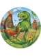 8 Small Dinosaur Plates (18 cm) - Dinosaur