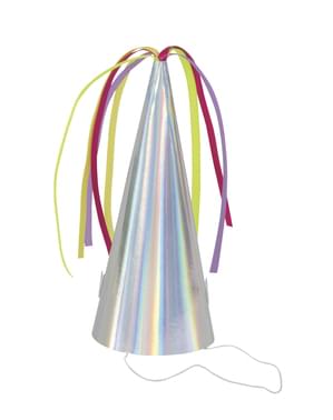 8 chapelinhos de festa iridescentes - Unicorn