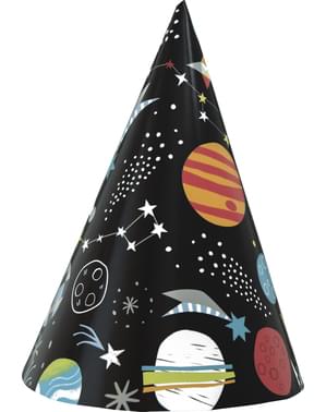 8 gorritos de fiesta del espacio - Outer Space