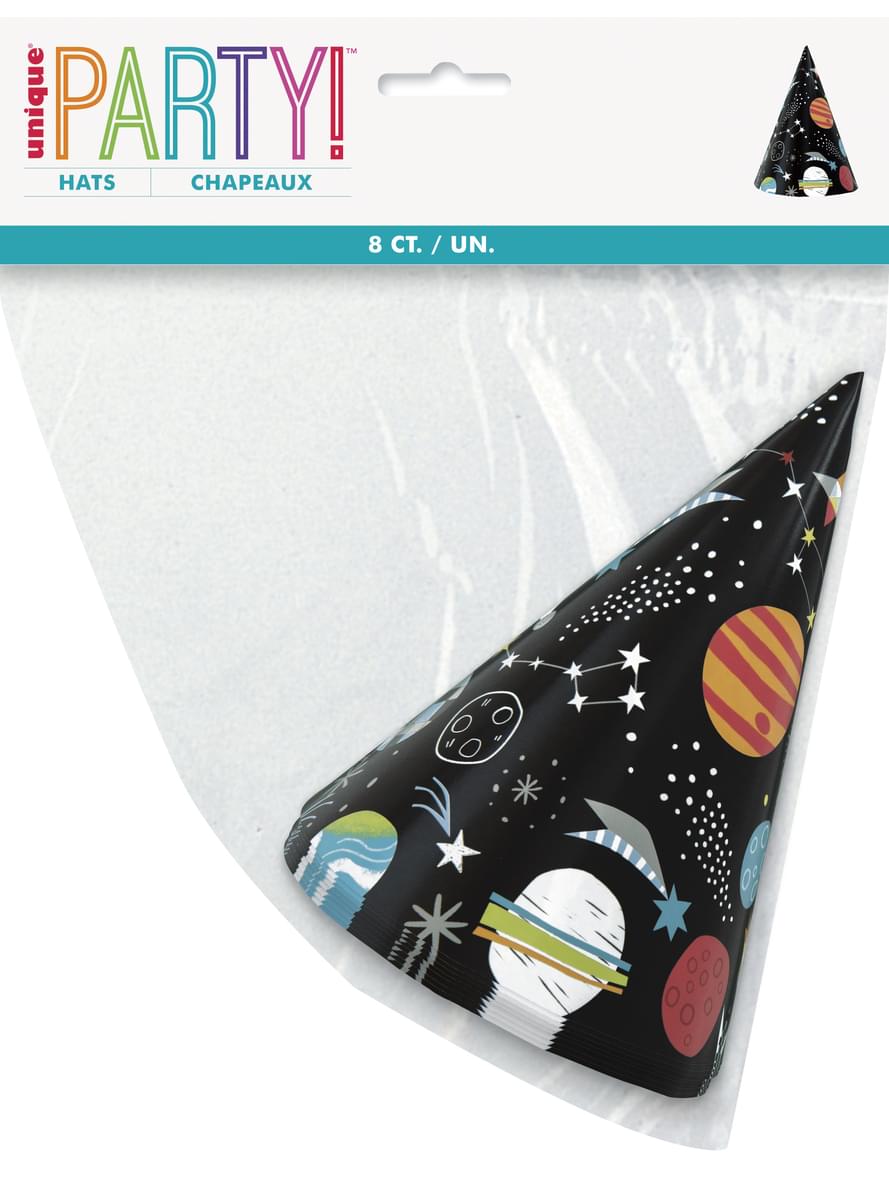 8 party hats from outer space