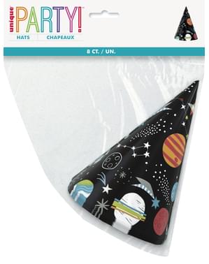 8 party čepic s vesmírnou tématikou - Outer Space