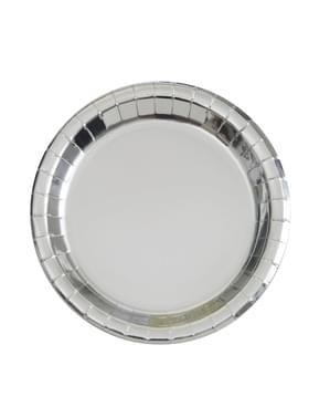 8 malých stříbrných talířků (18cm) - Línea Colores Básicos