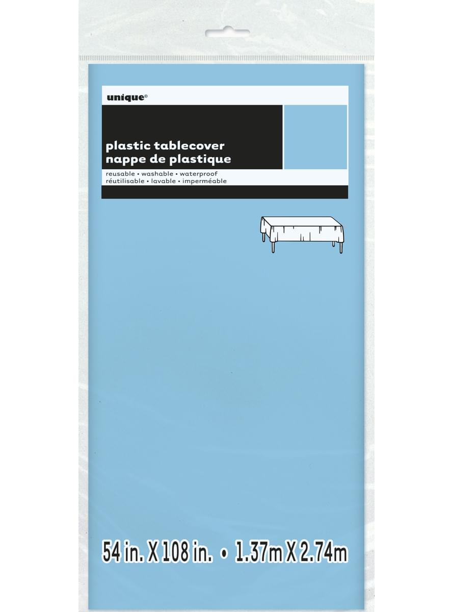 Toalha de mesa azul pastel rectangular - Linha Cores Básicas