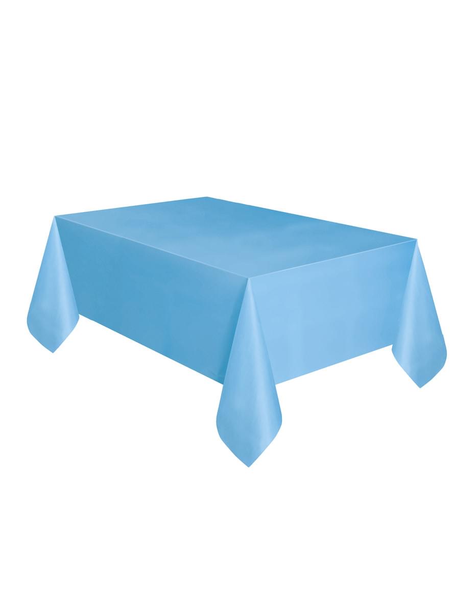 Toalha de mesa azul pastel rectangular - Linha Cores Básicas